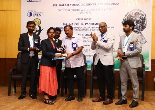 National Level-Kalam Young Achiever Award on 15.10.2022
